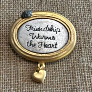 Marjolein Bastin Hallmark " Friendship Warms The Heart" Ladybug Heart Brooch Pin